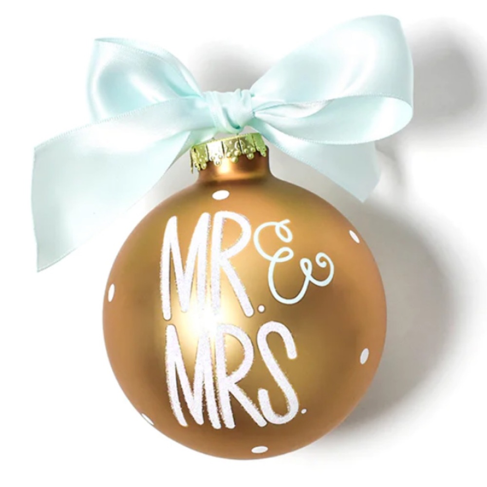 Last Chance! 🆕 Coton Colors Mr & Mrs Gold Christmas Ornament